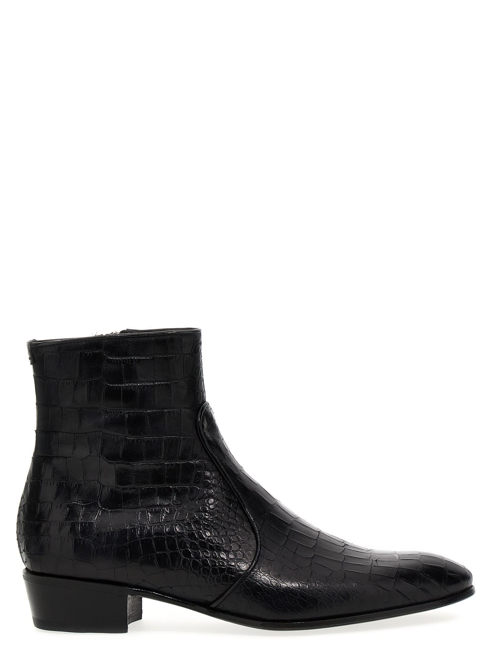 Shop Lidfort Louisiana Ankle Boots In Black