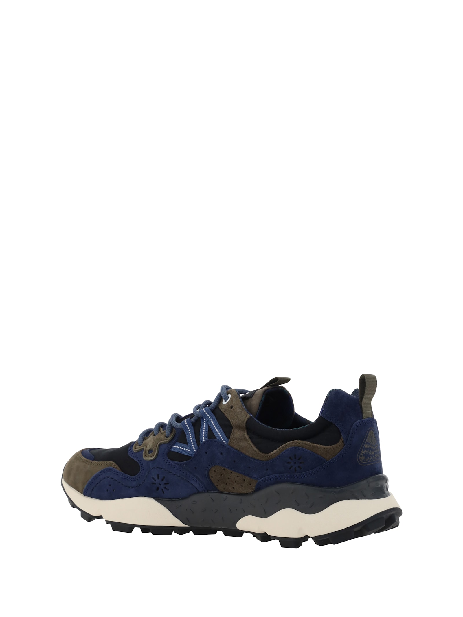 Shop Barbour X Flower Montain Yamano 3 Sneakers In Navy Olive