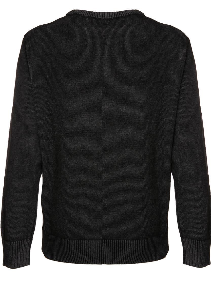 Shop Mc2 Saint Barth Man Black Sweater Off Piste Skull