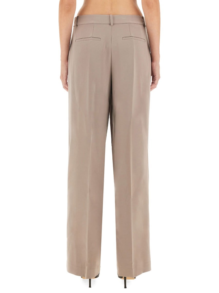 Shop Theory Admiral Crepe Relaxed Straight Pants In Grey