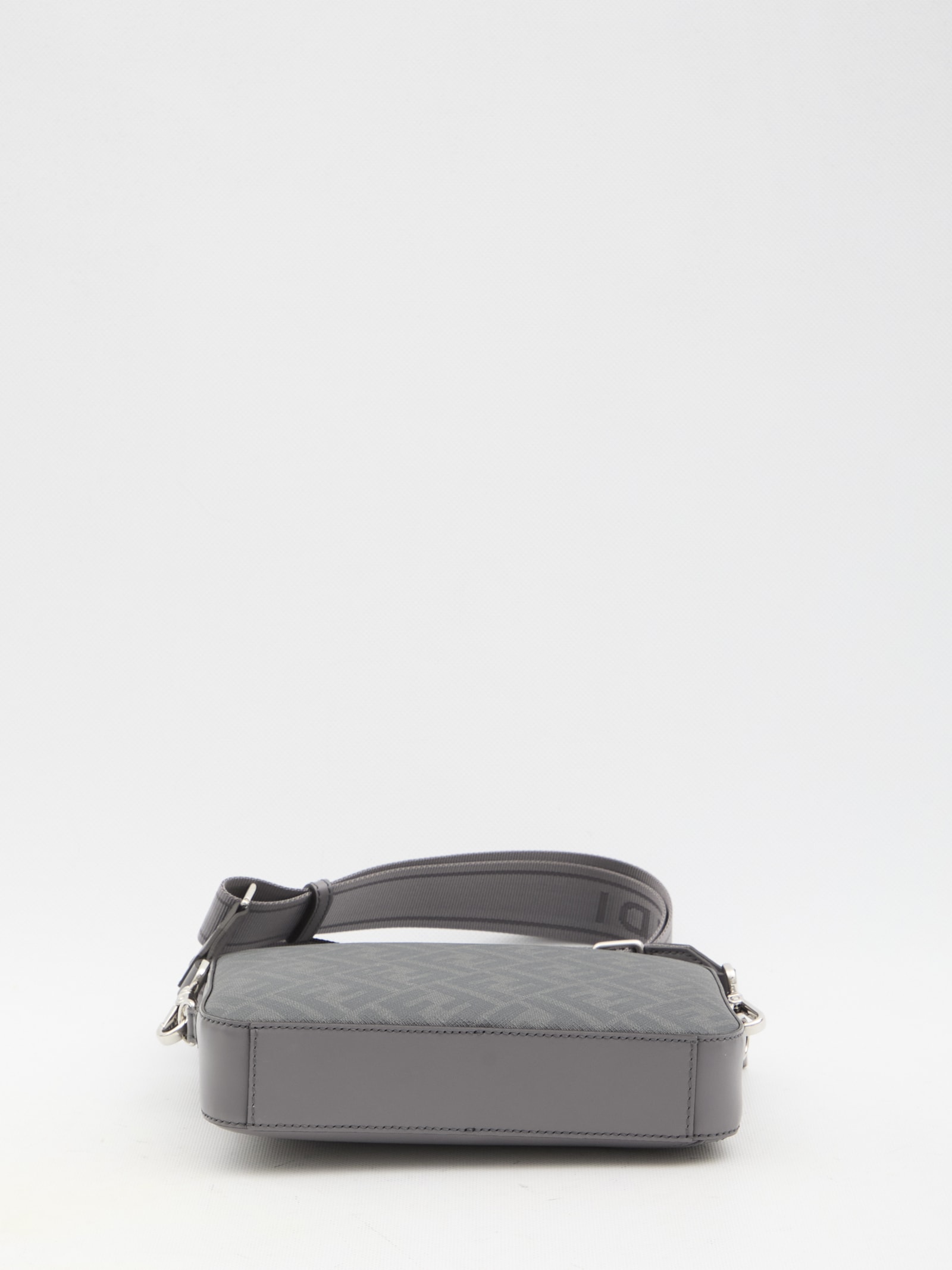 Shop Fendi Diagonal Camera Case Bag In Grey