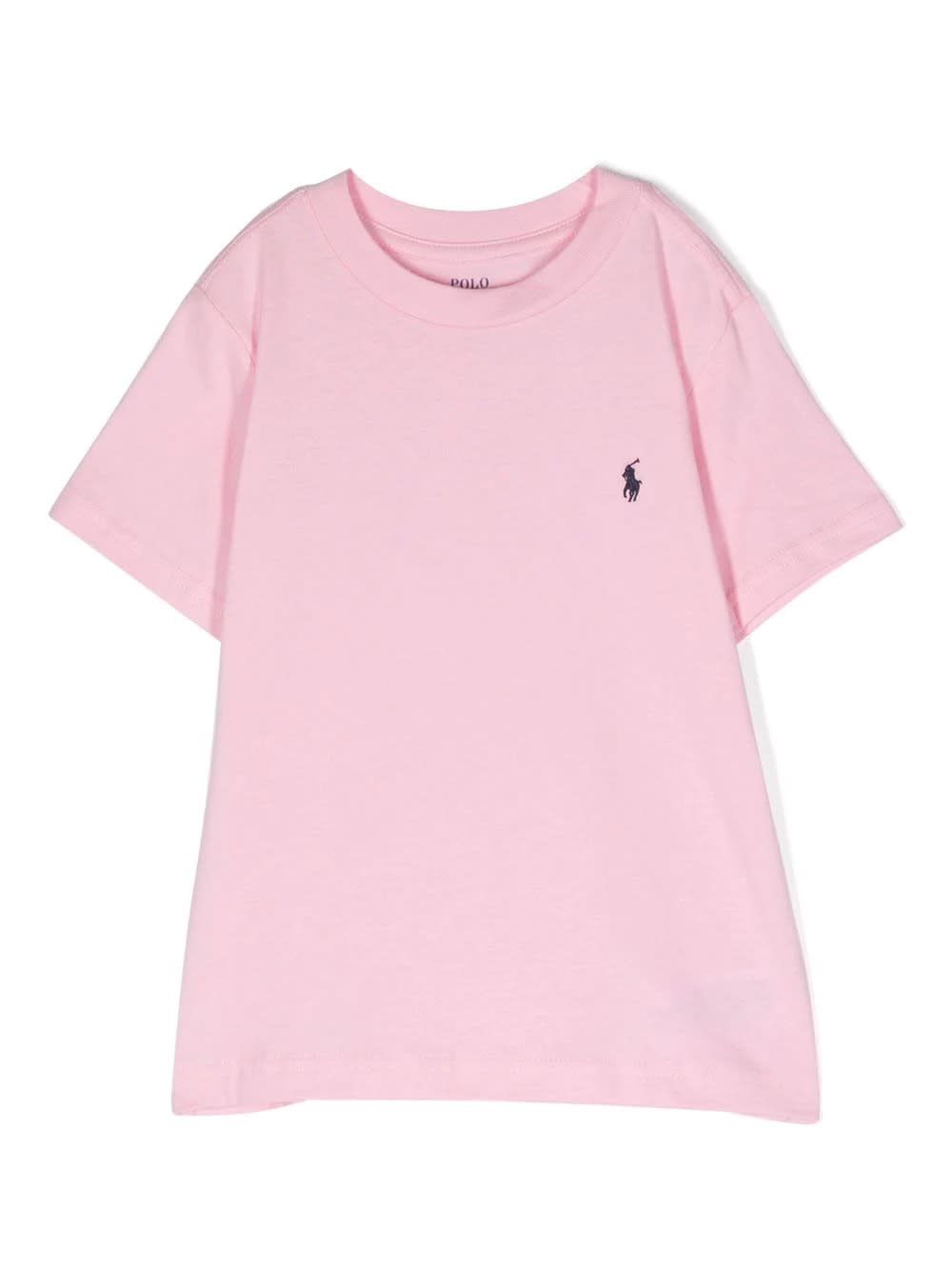 Ralph Lauren Pink T-shirt With Navy Blue Pony