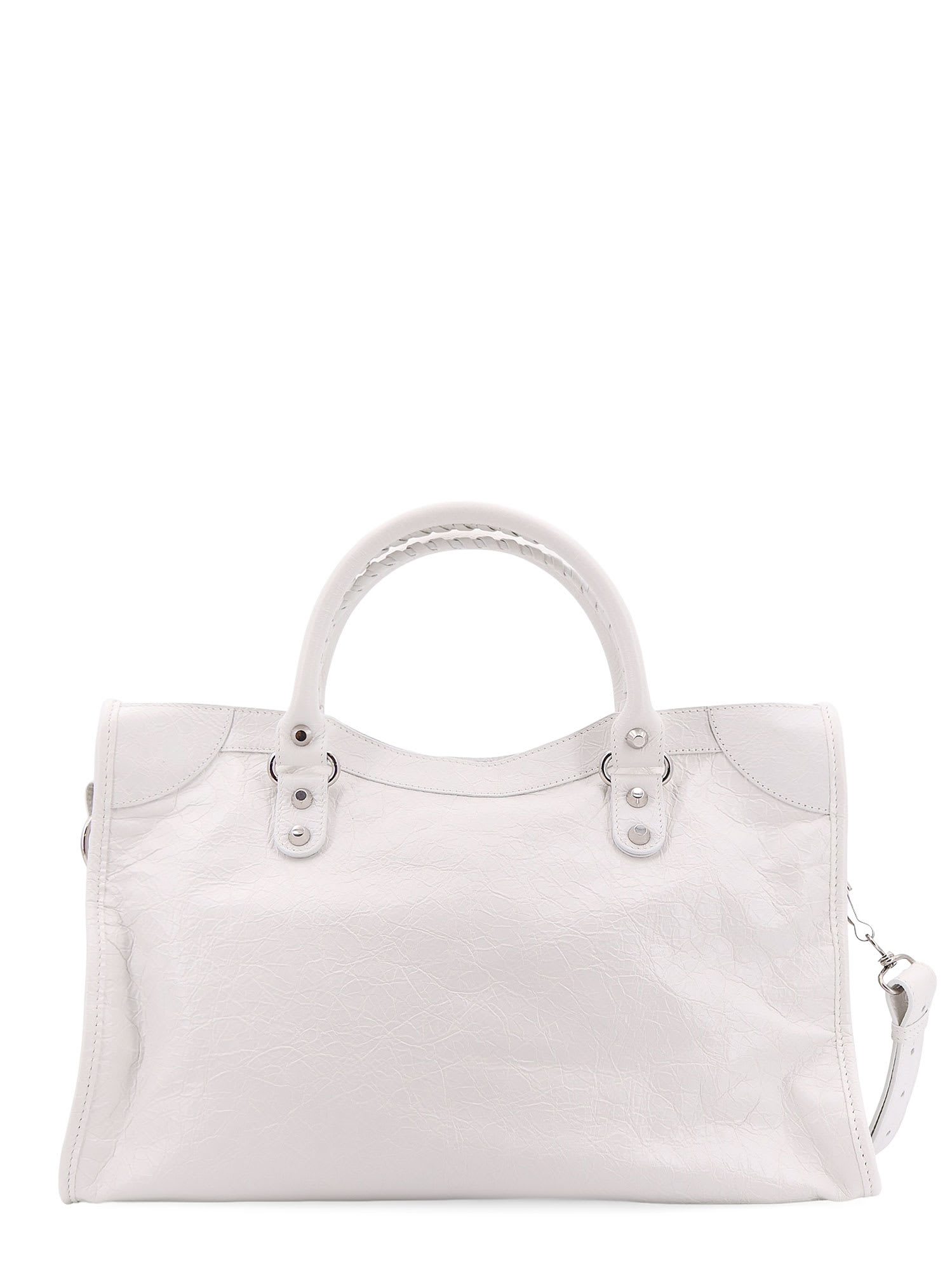 Balenciaga White Le City Medium Satchel Bag In White