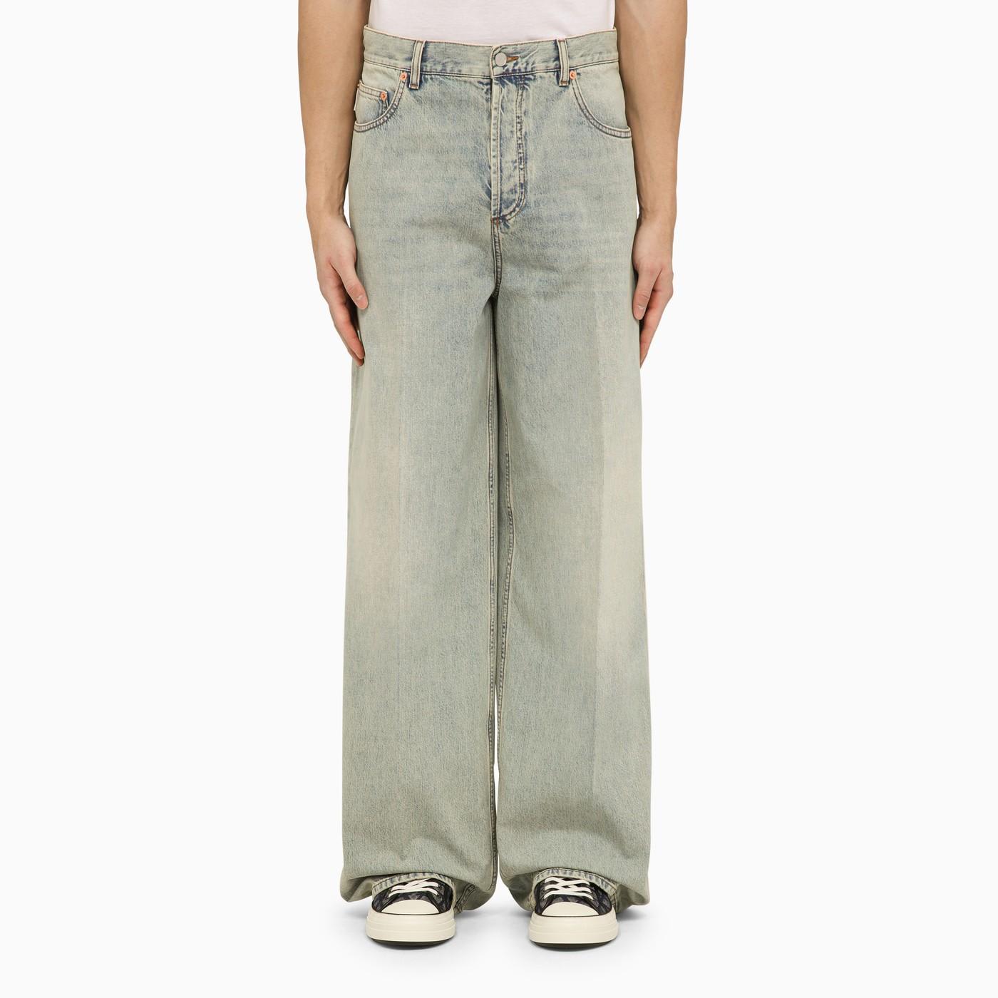 VALENTINO BAGGY\/LOOSE JEANS WITH V DETAIL