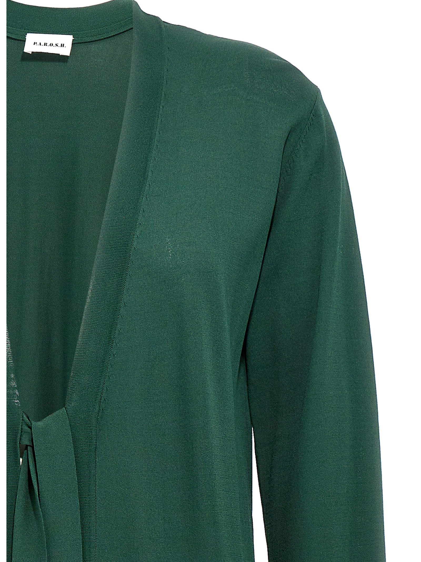 Shop P.a.r.o.s.h Roux Cardigan In Green