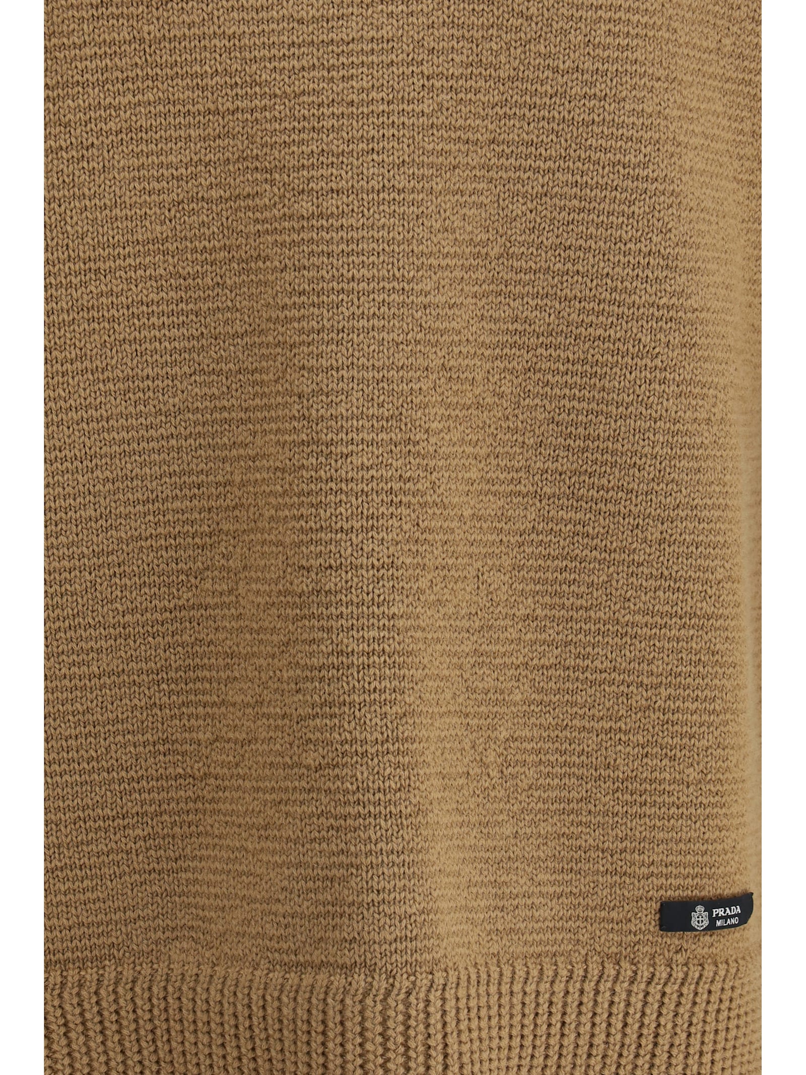 Prada Wool Crew-neck Sweater In Nude