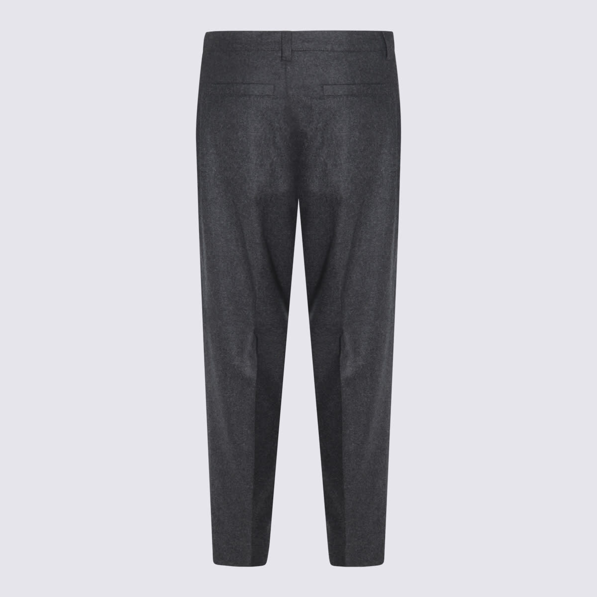 Shop Brunello Cucinelli Grey Wool Pants