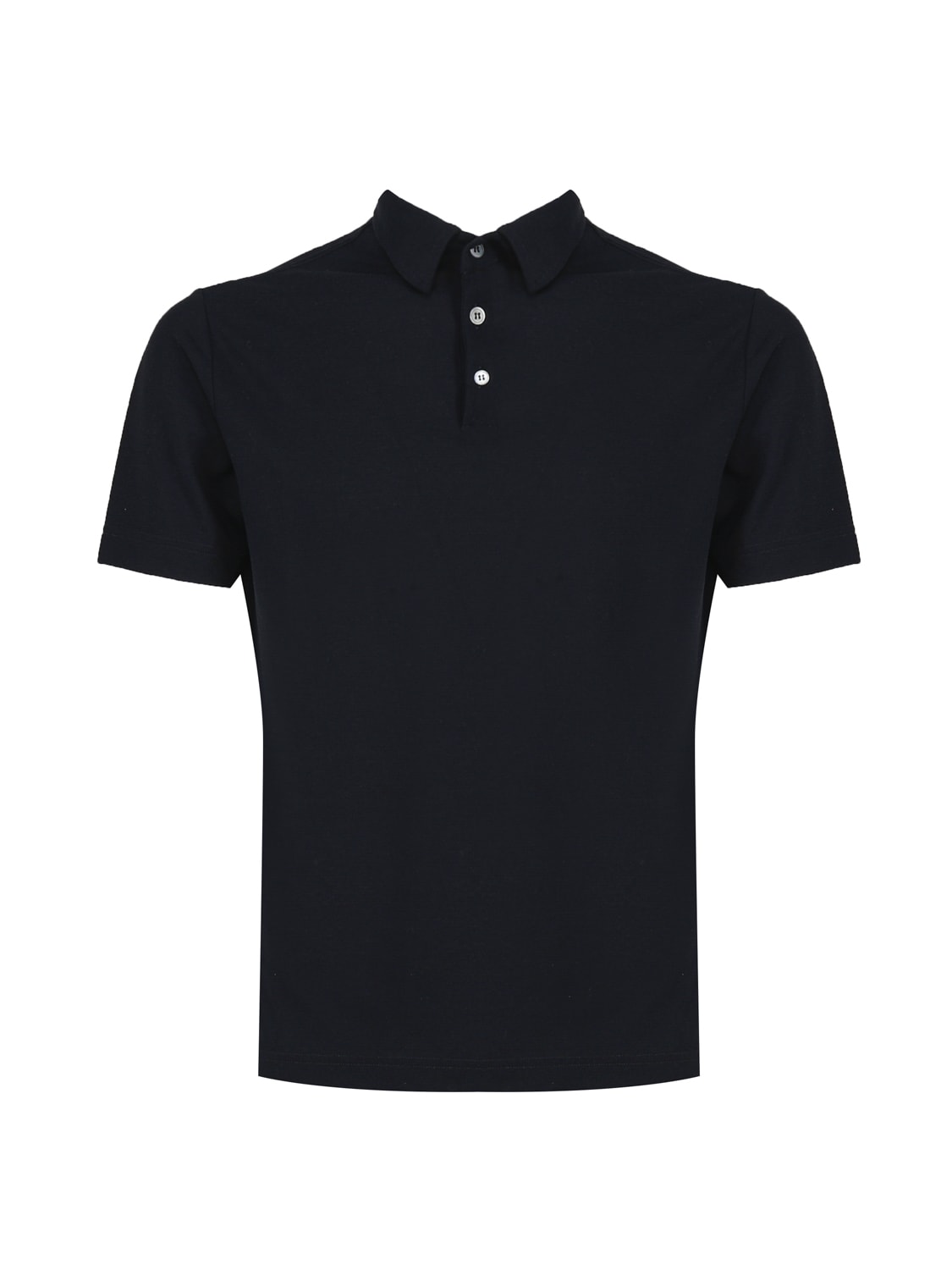 Zanone Polo Shirt In Cotton In Black