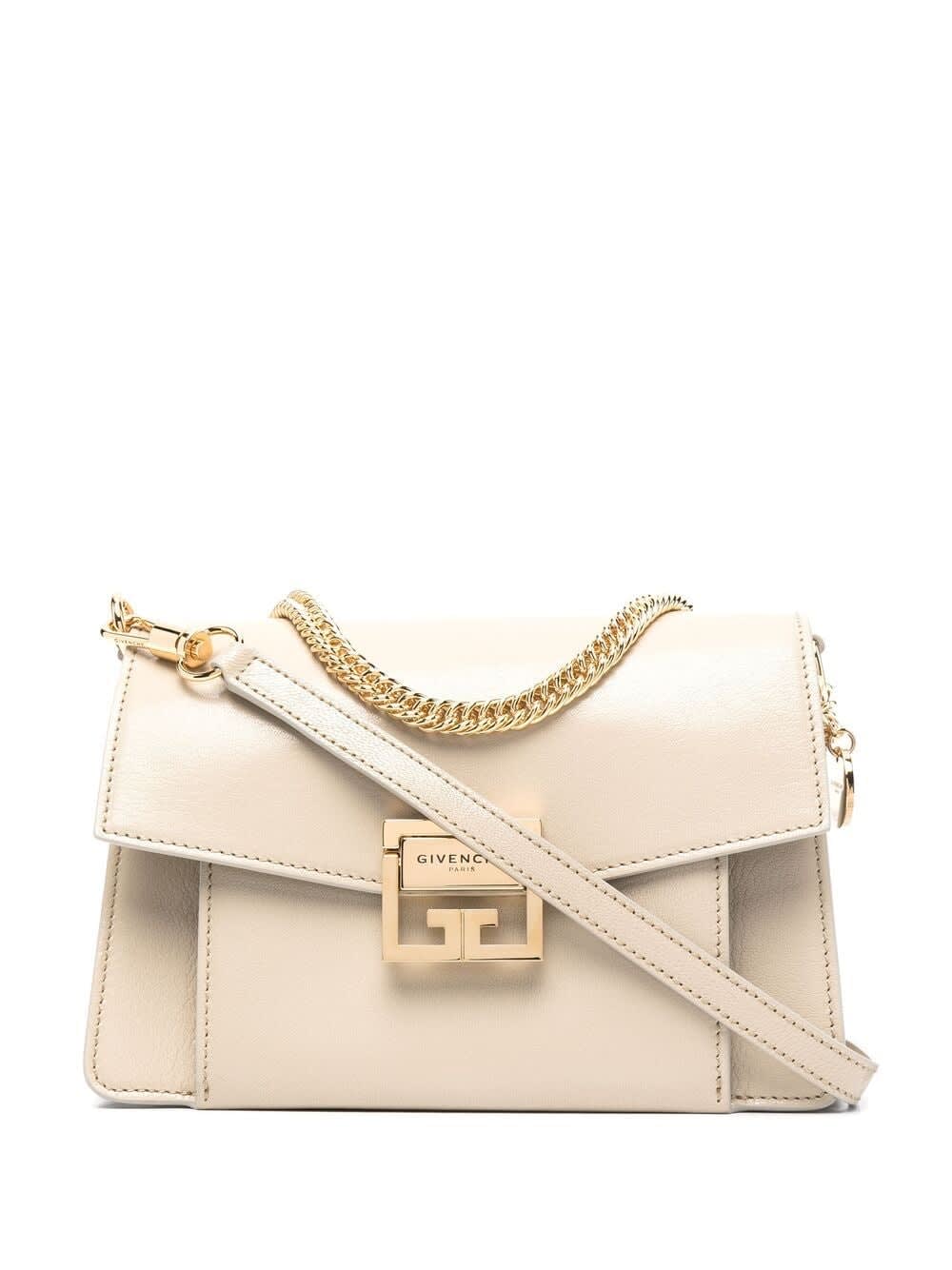 Givenchy Small Gv3 Bag In Beige Leather