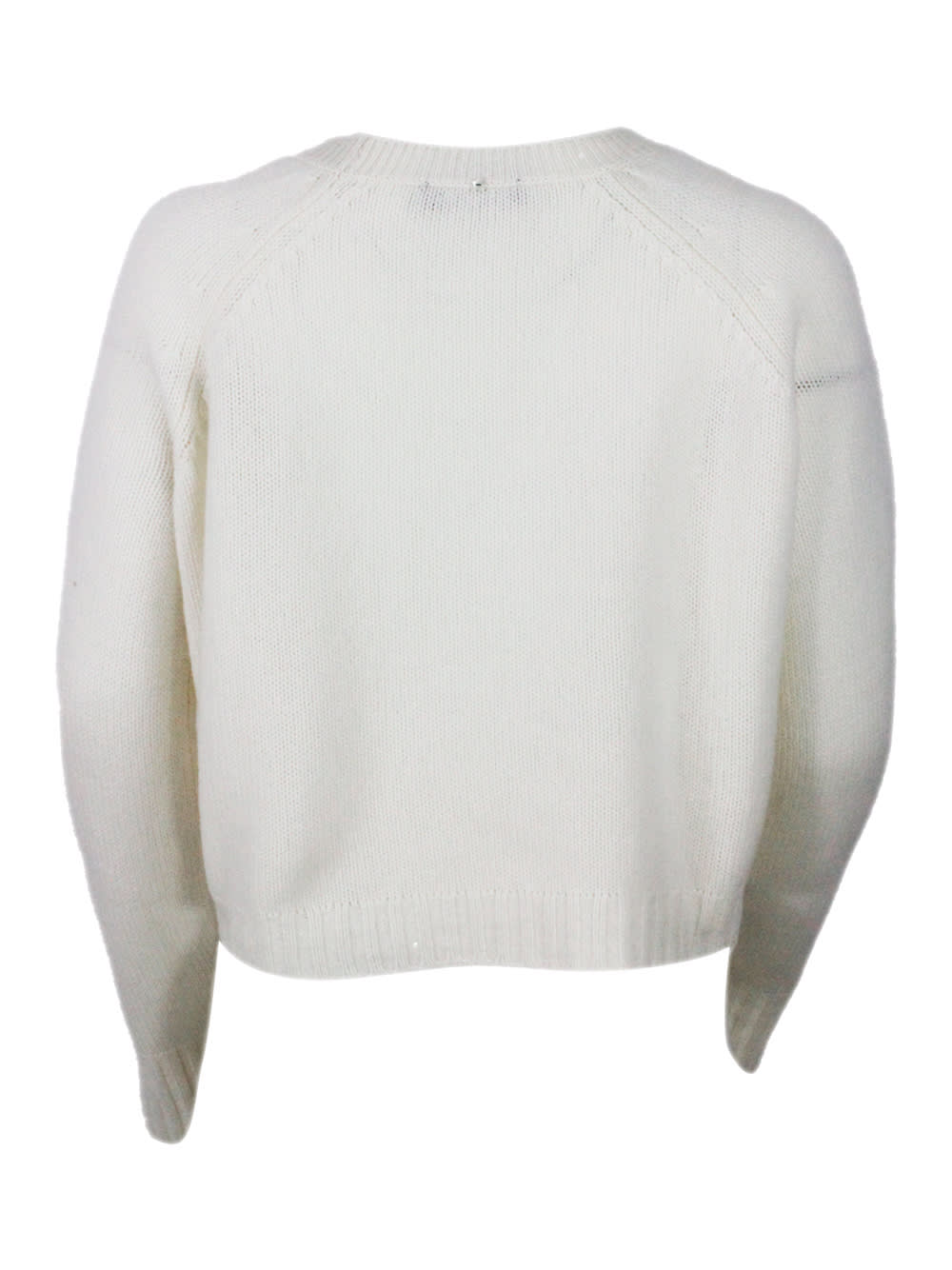 Shop Lorena Antoniazzi Sweater In Cream