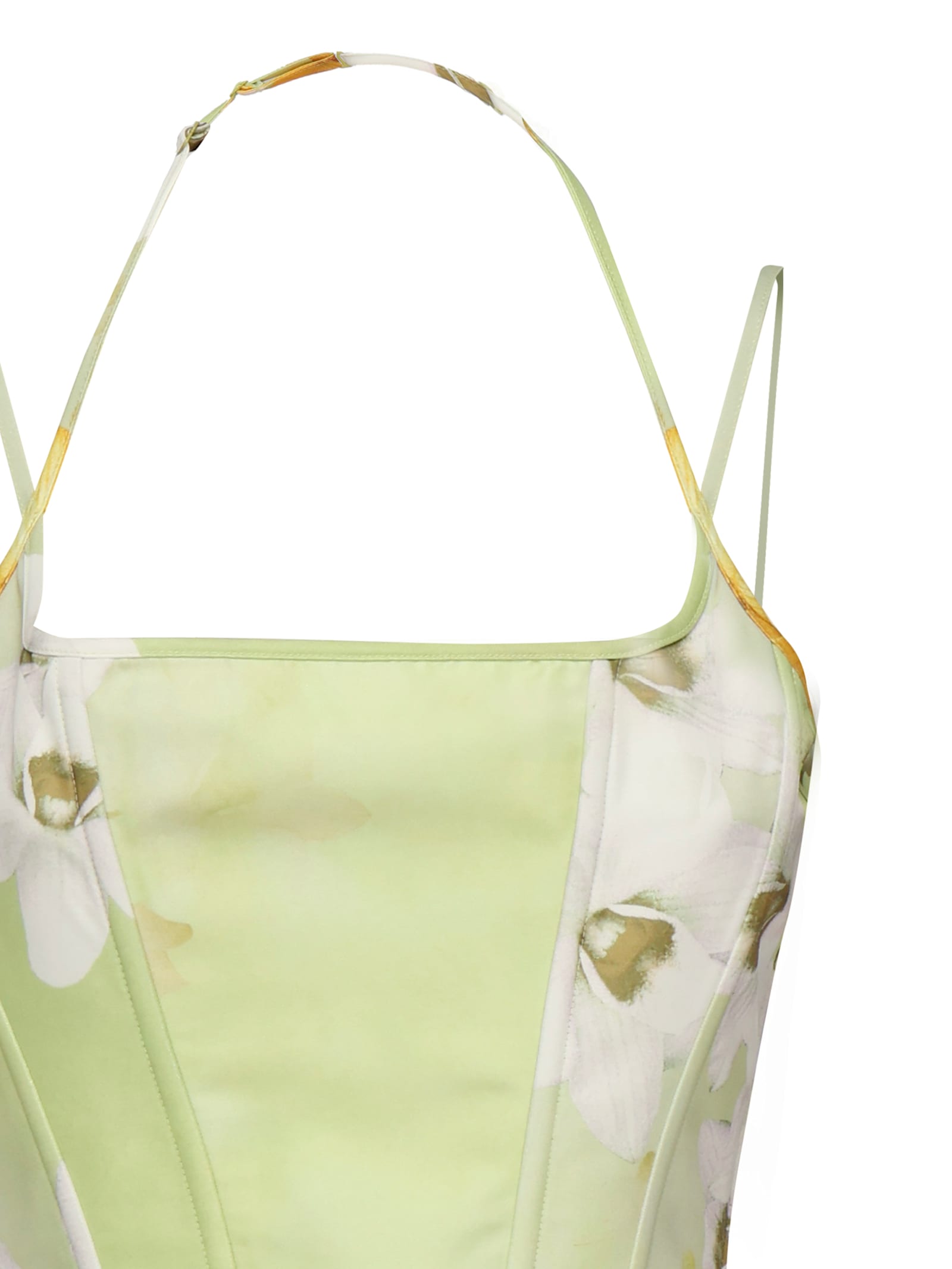 Pinko Sleeveless Bustier Top In Green