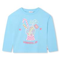 Billieblush Kids' Light Blue T-shirt For Girl With Print