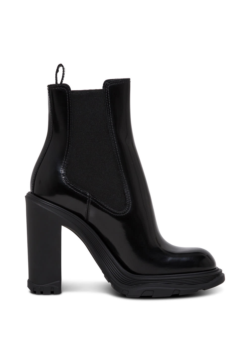 Alexander McQueen Treadonly Black Leather Boots