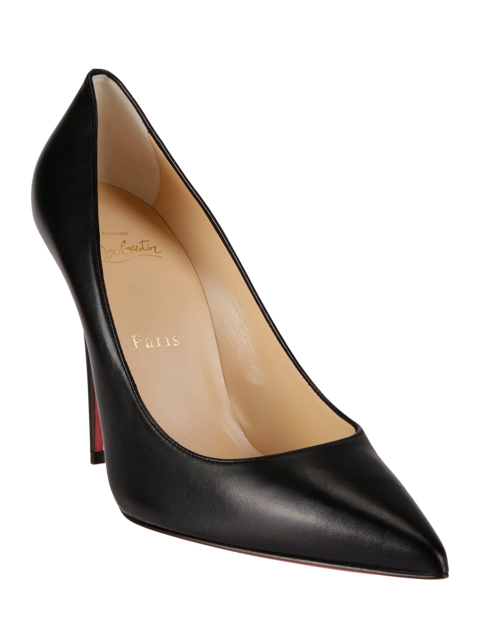 Shop Christian Louboutin Kate 100 In Shiny Black