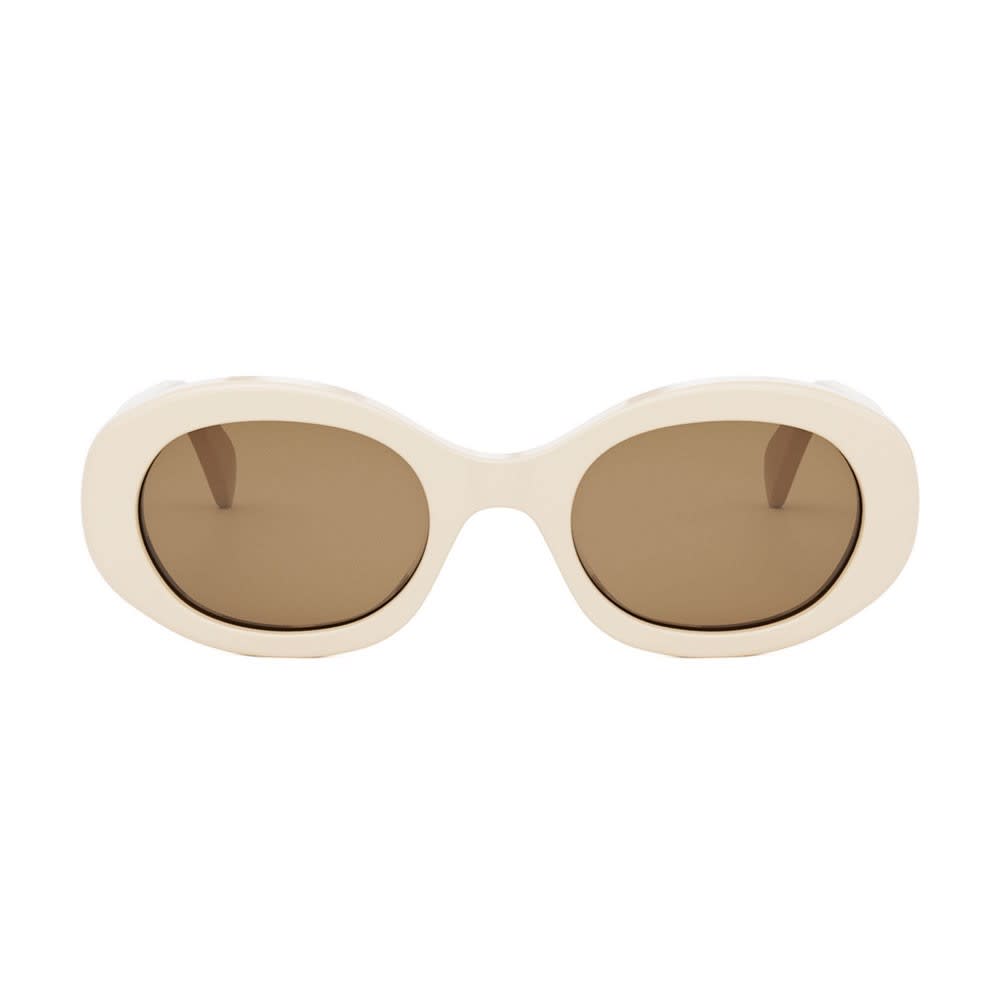 Shop Celine Sunglasses In Avorio/marrone