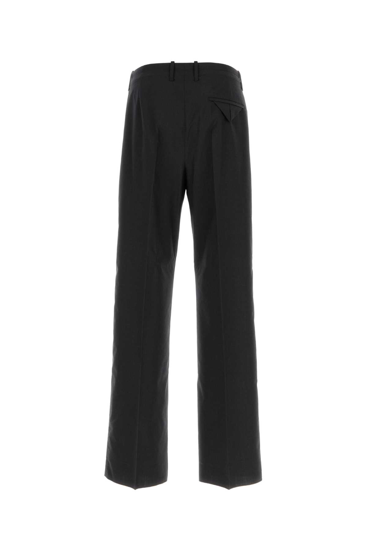 Bottega Veneta Straight Wool Casual Pants In Black