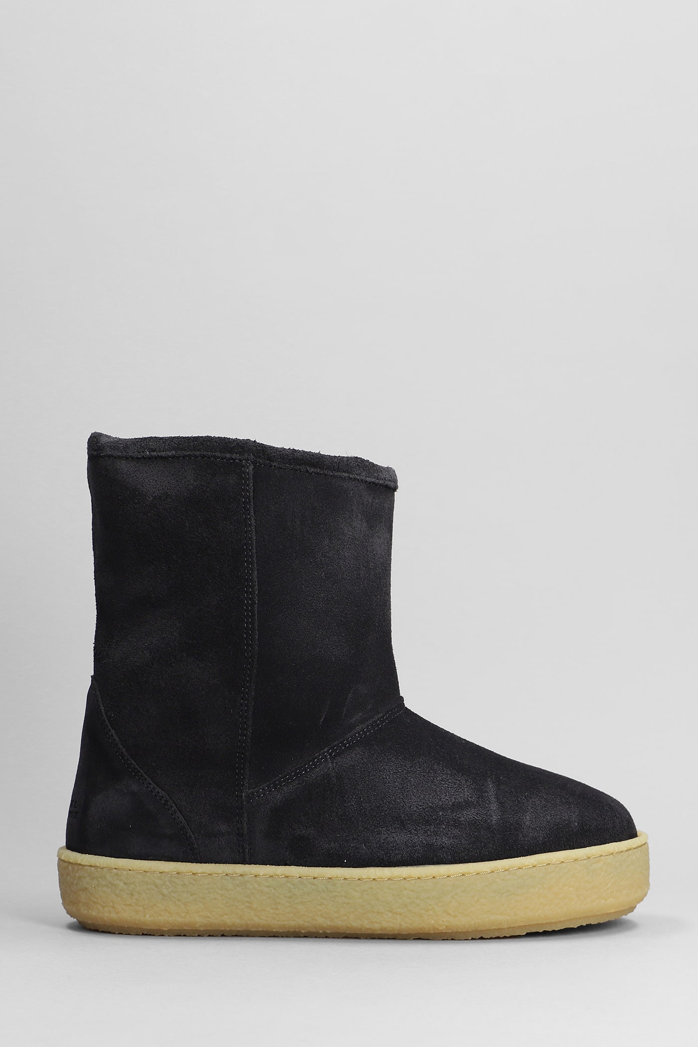 Frieze Ankle Boots In Black Suede