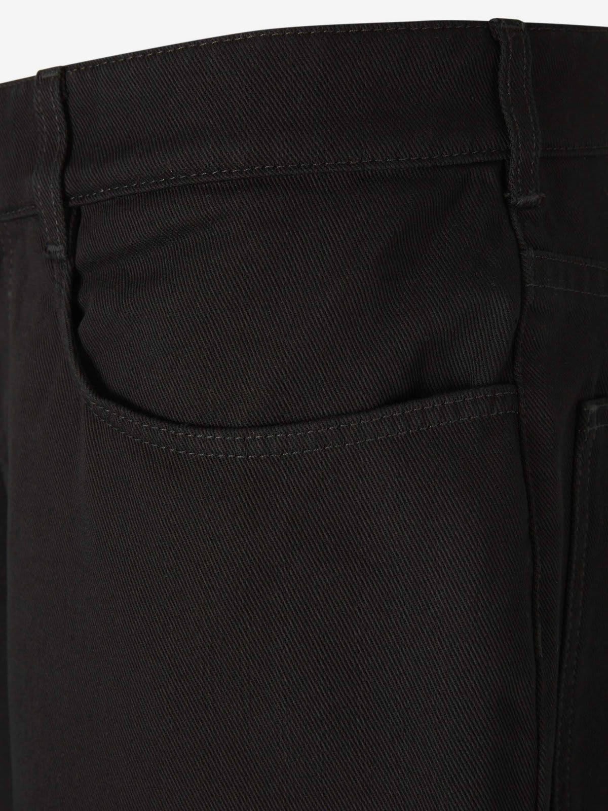 Givenchy Low Crotch Wide Jeans In Black