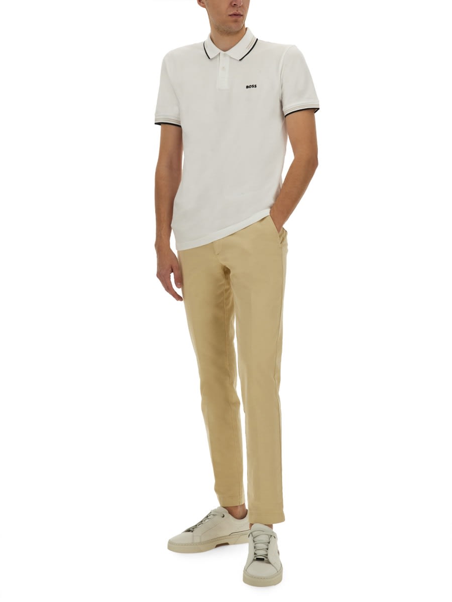 Hugo Boss Men's Paddy Pro Short Sleeve Polo Shirt, Blanc Cream