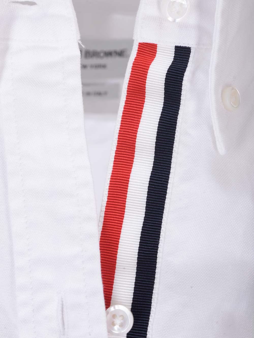Shop Thom Browne 3/4 Length Shirt Dress In White