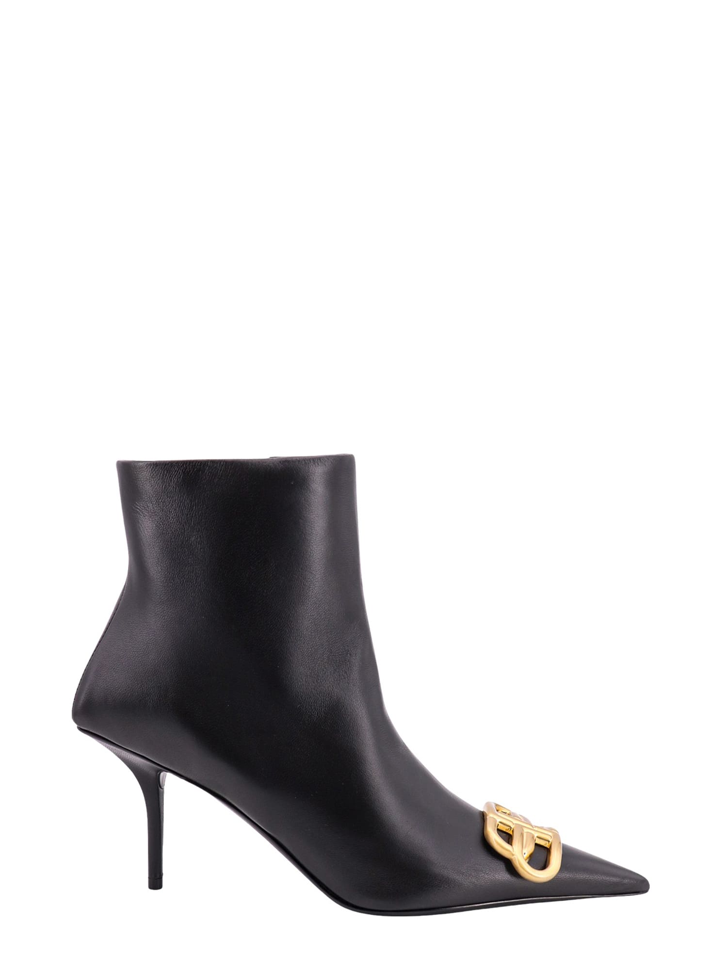 Logo-plaque Pointed-toe Ankle Boots