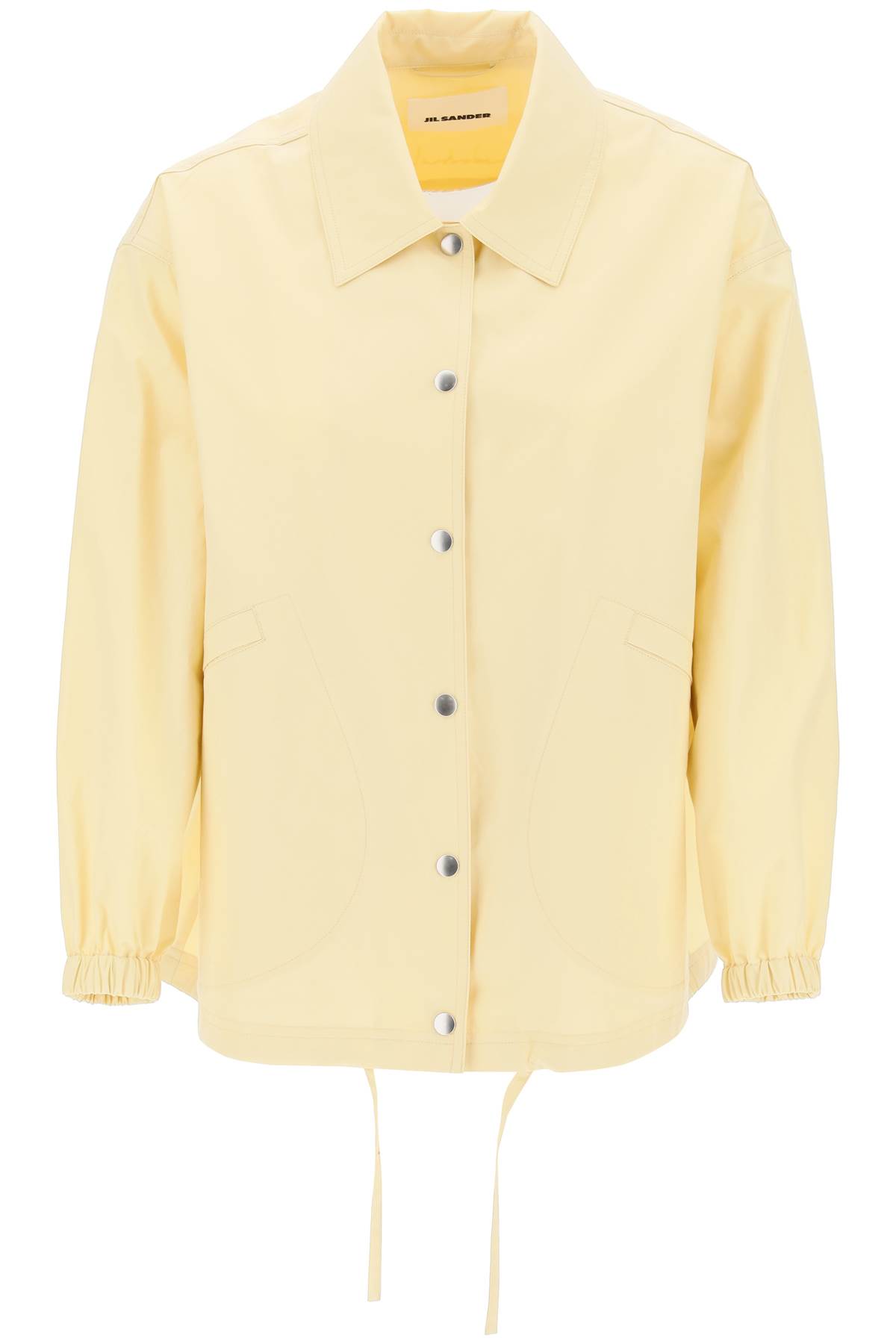 Shop Jil Sander Coach Jacket With Logo Print In Light Pastel Y (yellow)