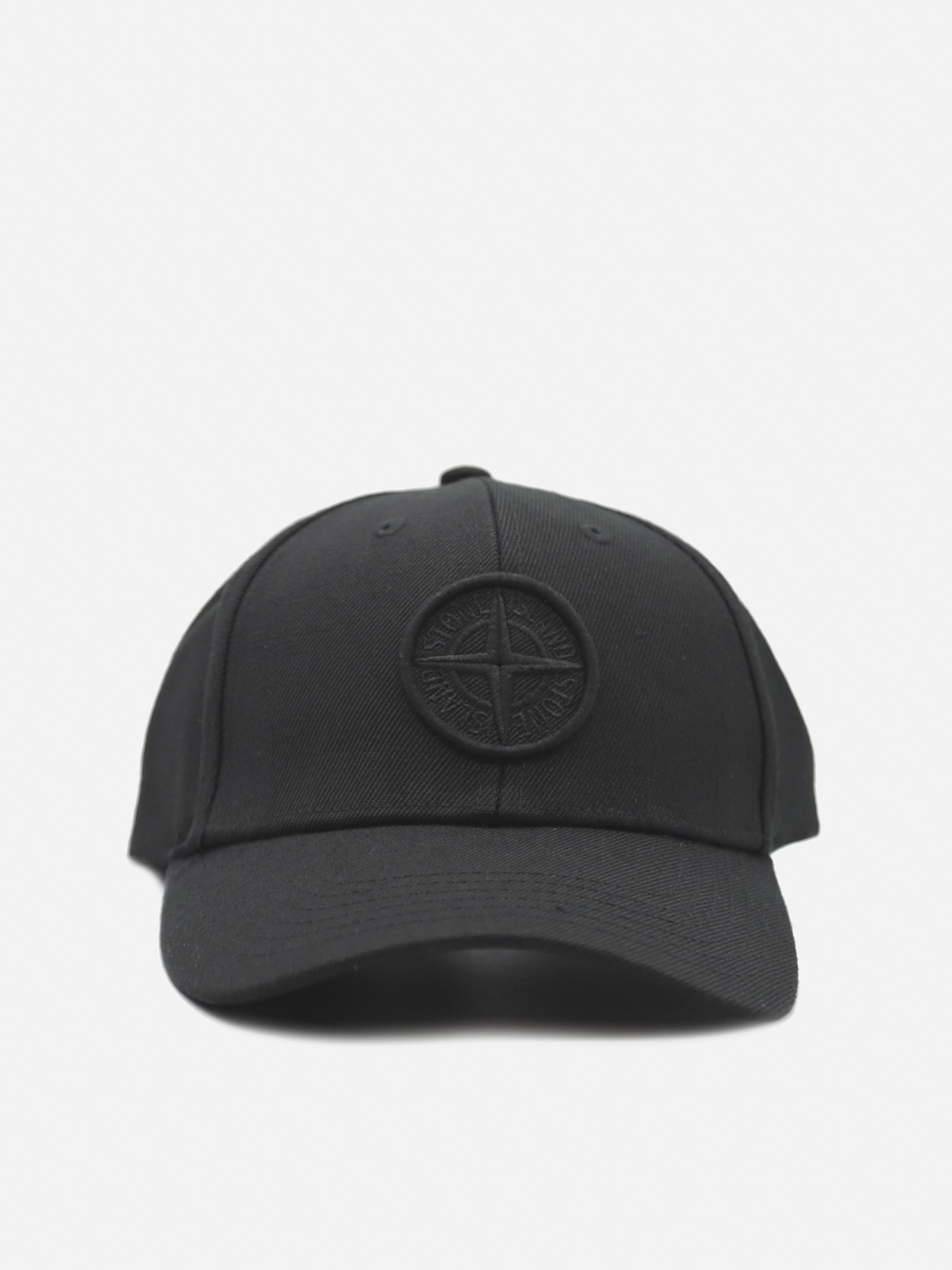 Stone Island Wool Blend Baseball Cap With Embroidered Logo
