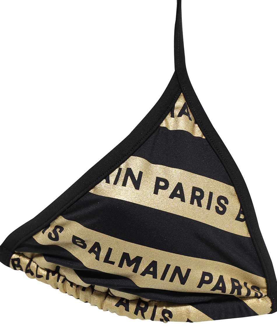 Balmain Triangle Bra Bikini In Black