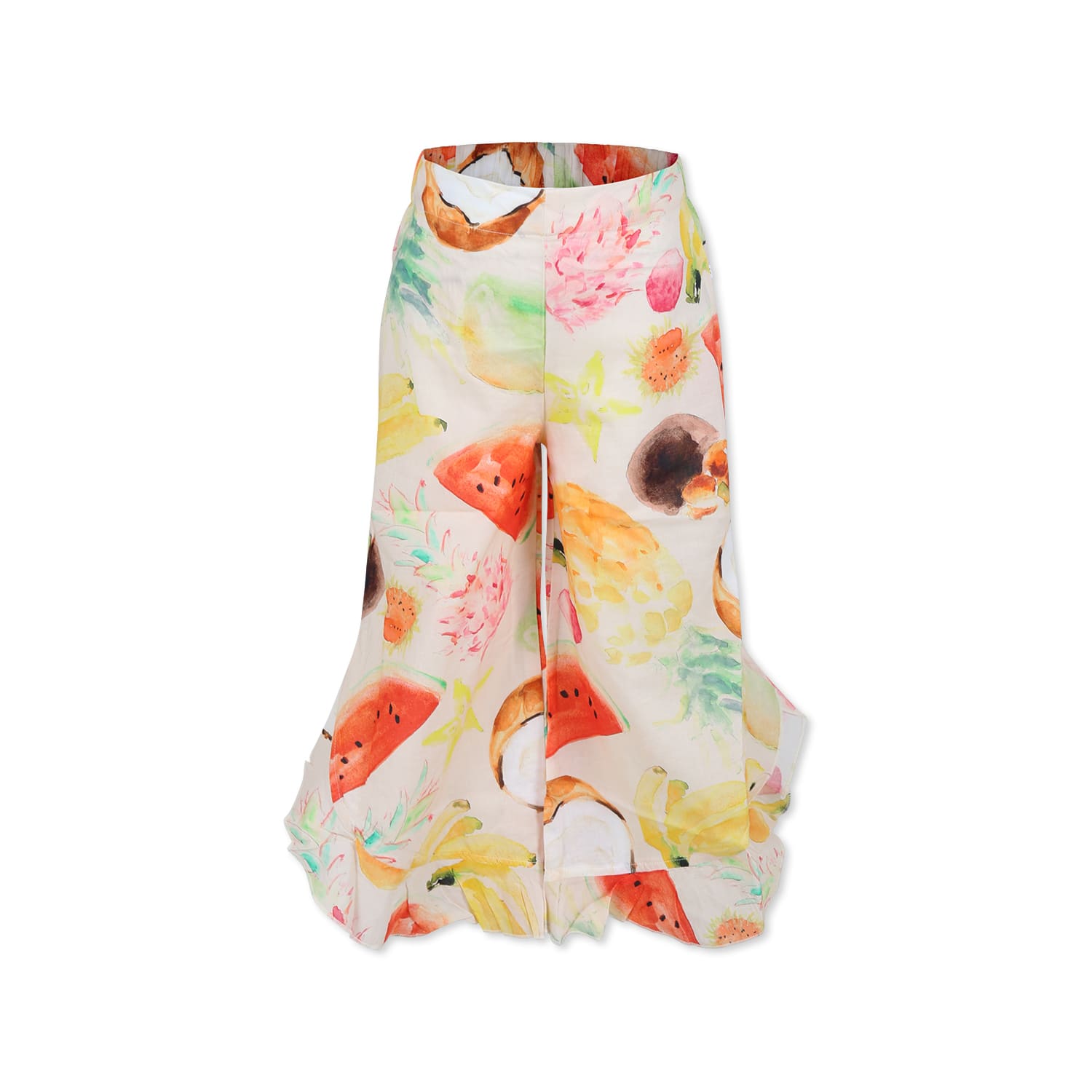 Molo Fruit Pattern Pants In Ivory