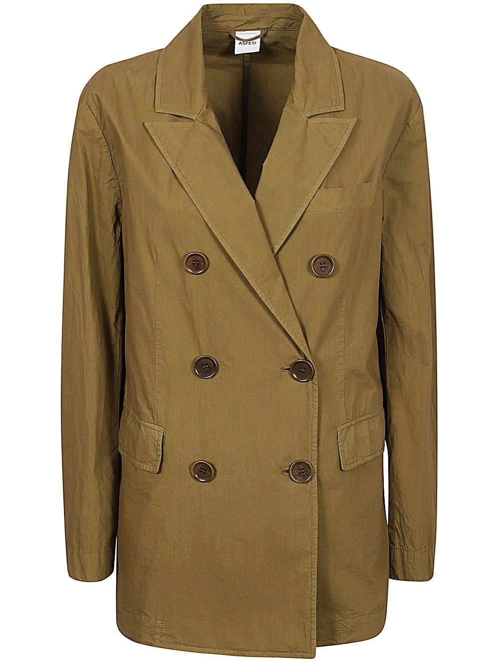 Double-breasted Long Sleeved Peacoat