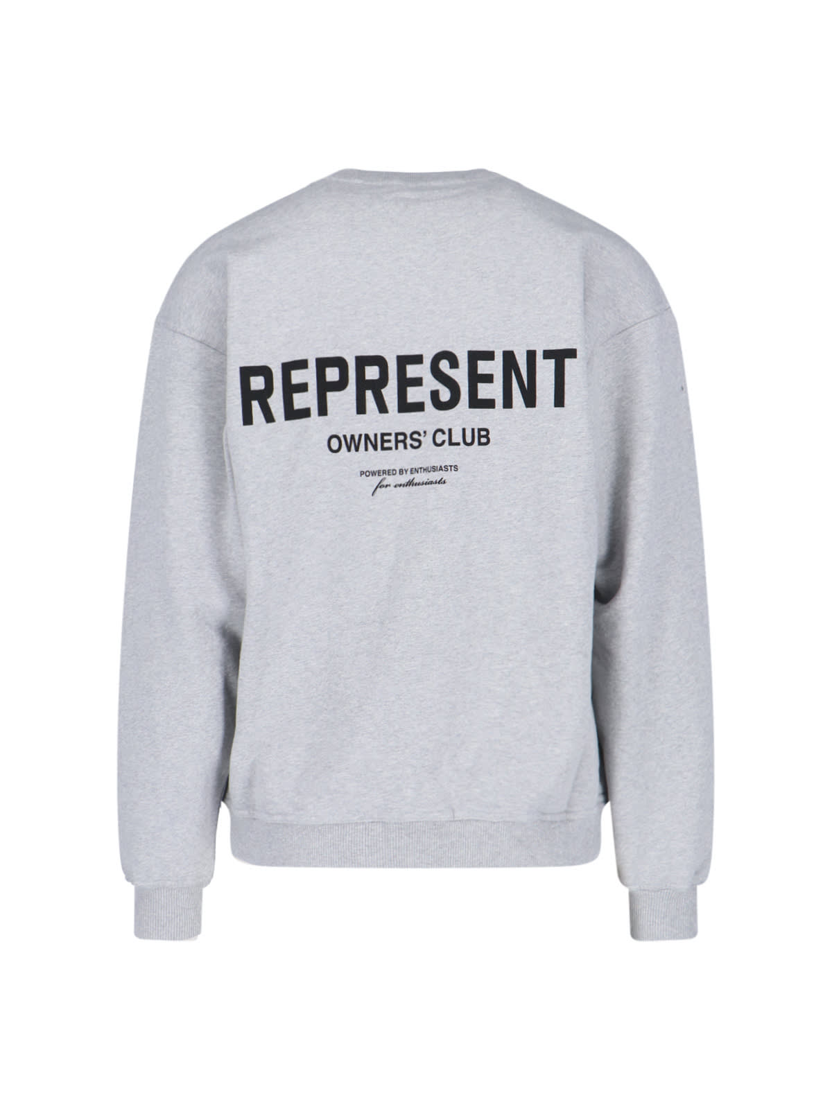 Shop Represent Logo Crewneck Sweatshirt In Gray