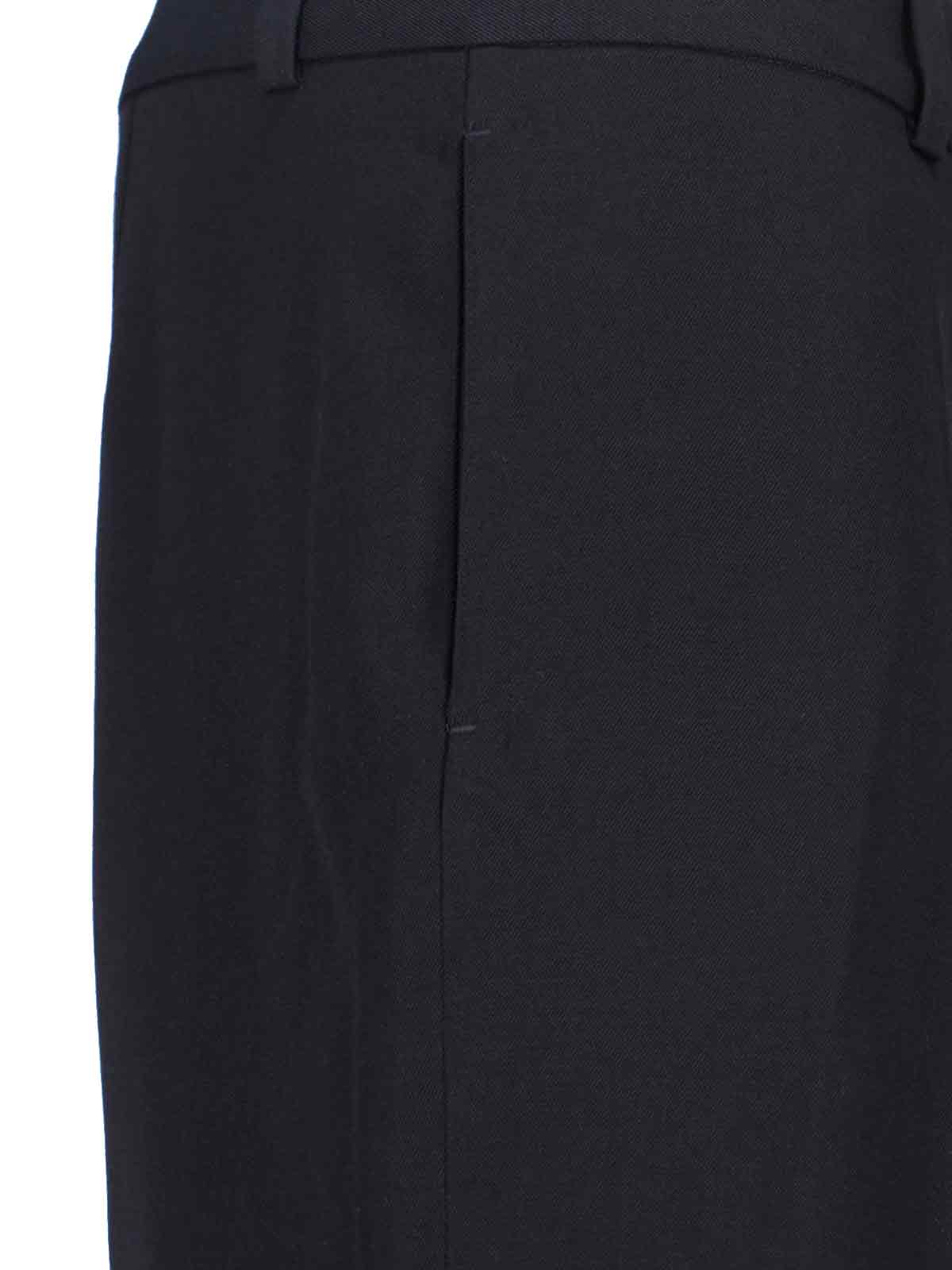 Our Legacy Straight Leg Trousers With Belt Loops And Cuffed Hem In Black