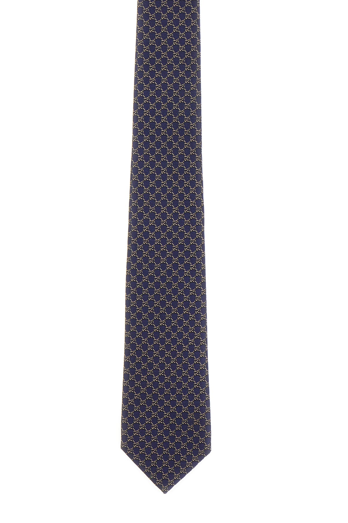 Gucci Embroidered Silk Tie In Black