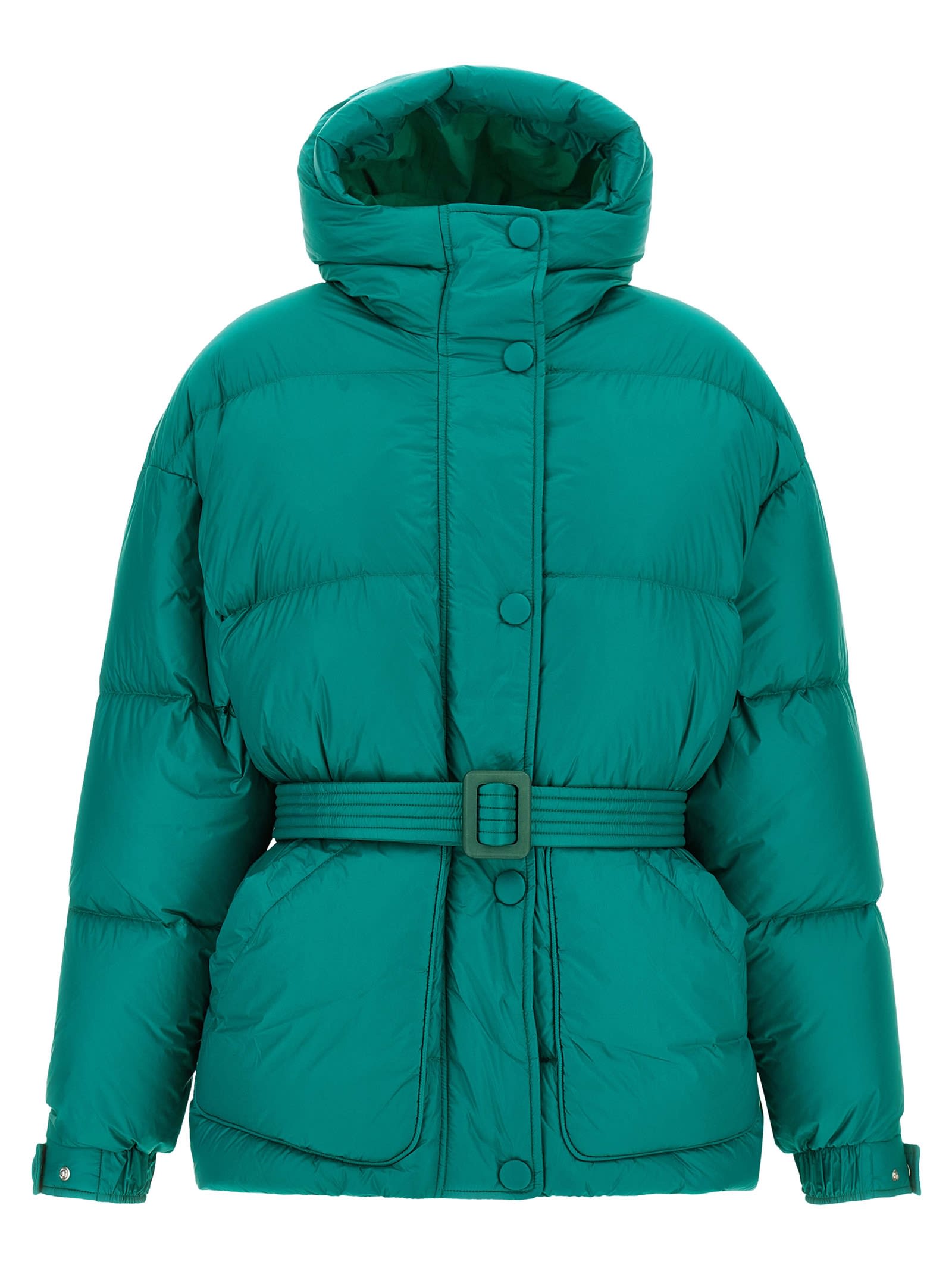 Ienki Ienki Quilted Belted Jacket In Green