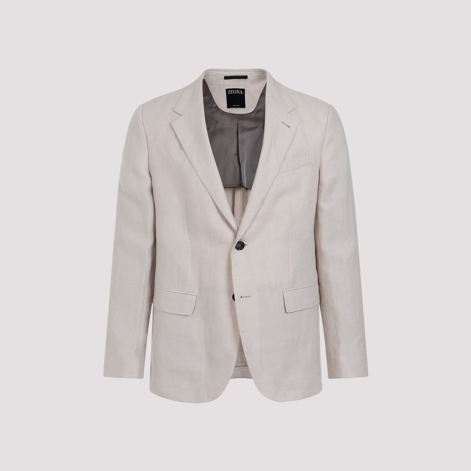 Shop Zegna Oasi Linen Jacket In Beige Chiaro