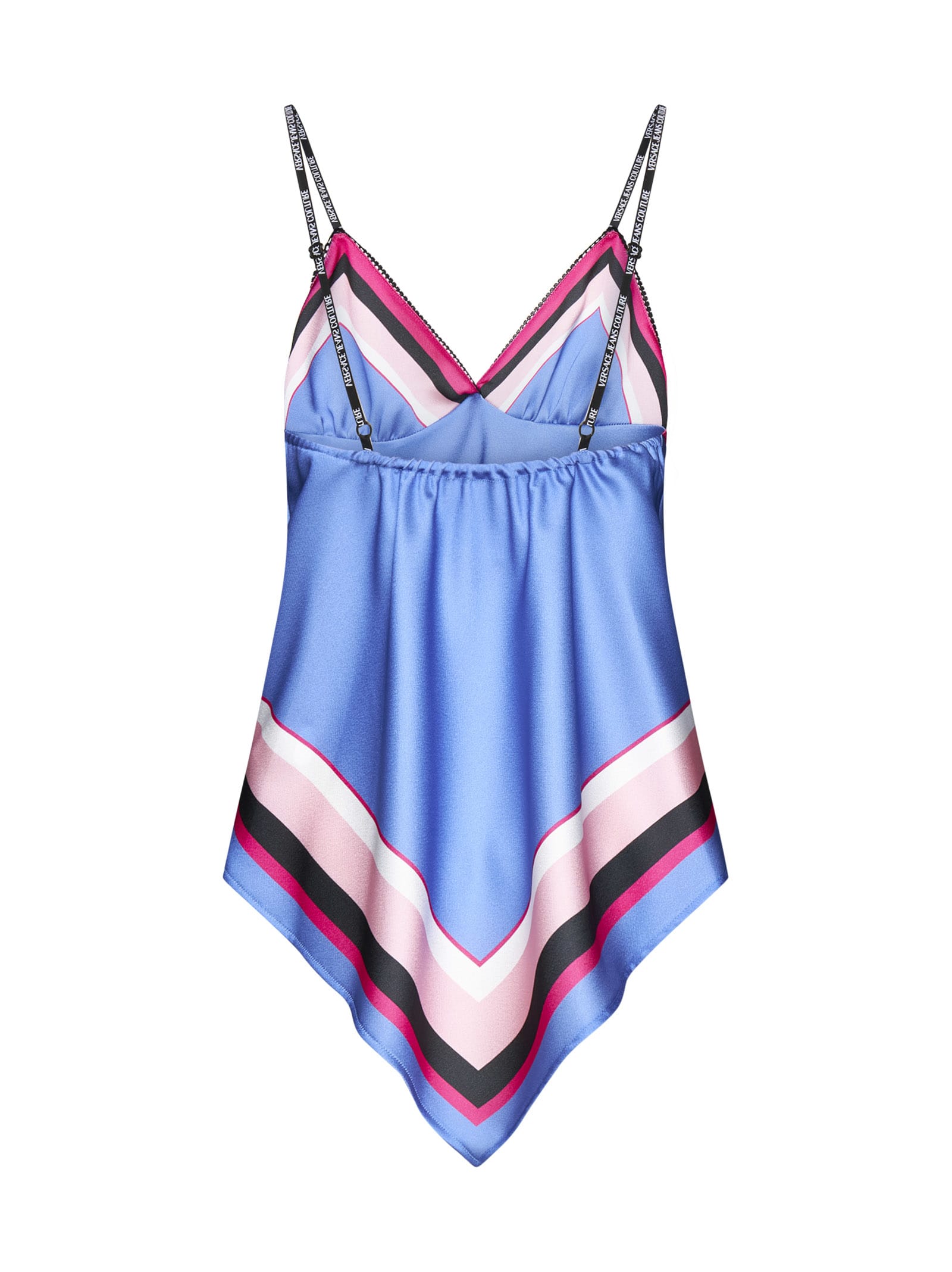 Versace Jeans Couture Roses Foulard Top In Purple