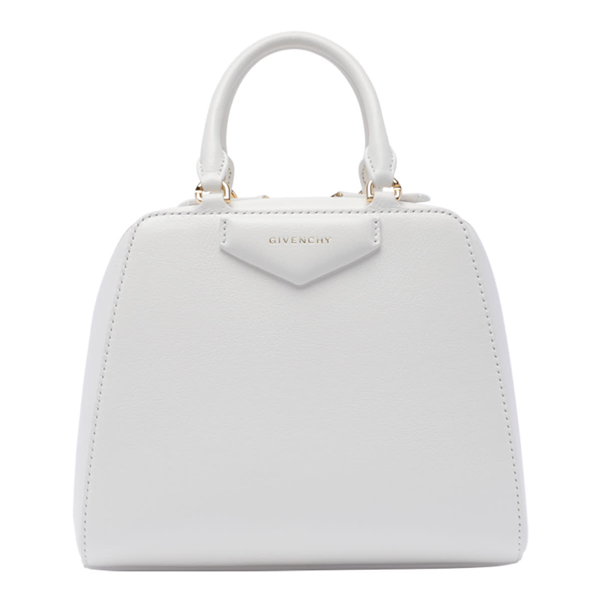 Shop Givenchy Antigona Cube Mini Bag In White