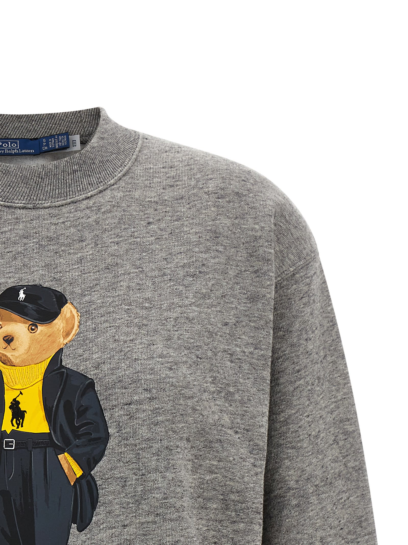 Ralph Lauren Grey Teddy Sweatshirt In Gray