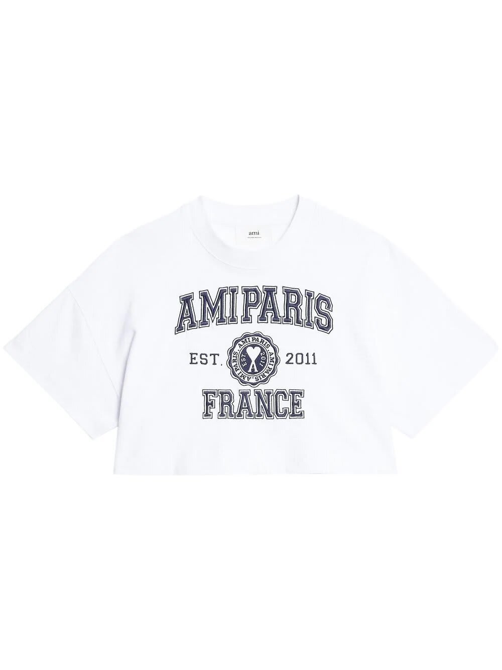 AMI ALEXANDRE MATTIUSSI T SHIRT CROPPED