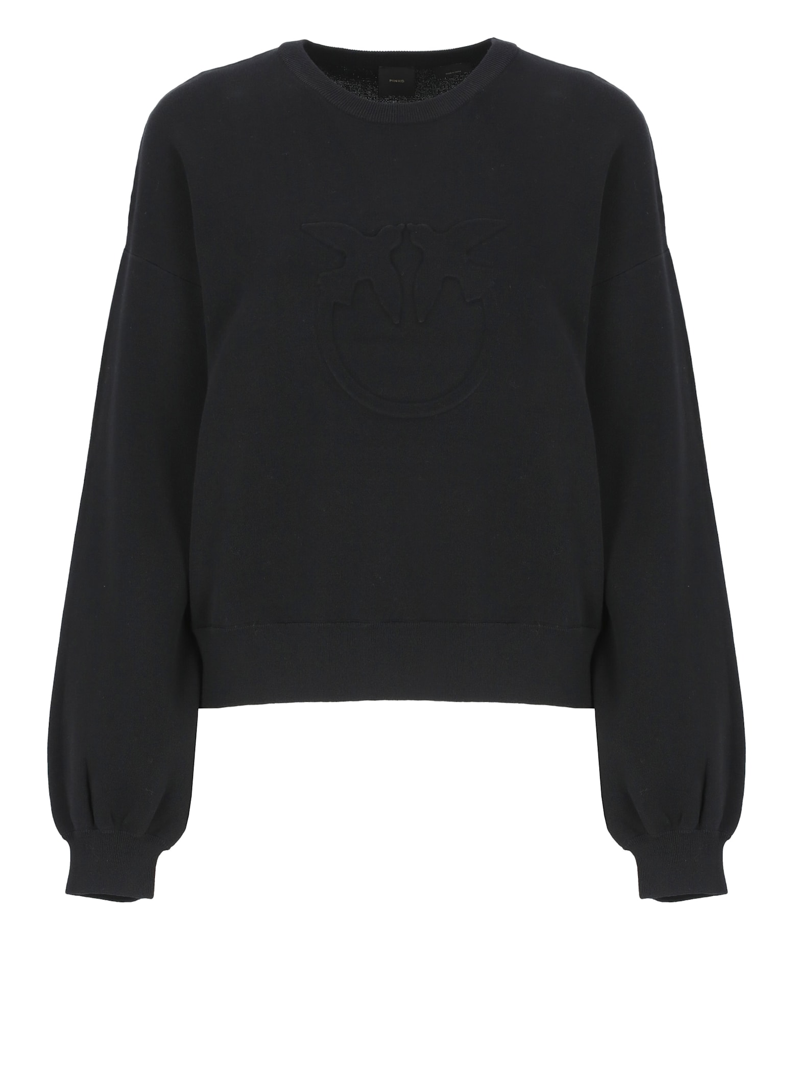 Shop Pinko Sweater With Logo In Black