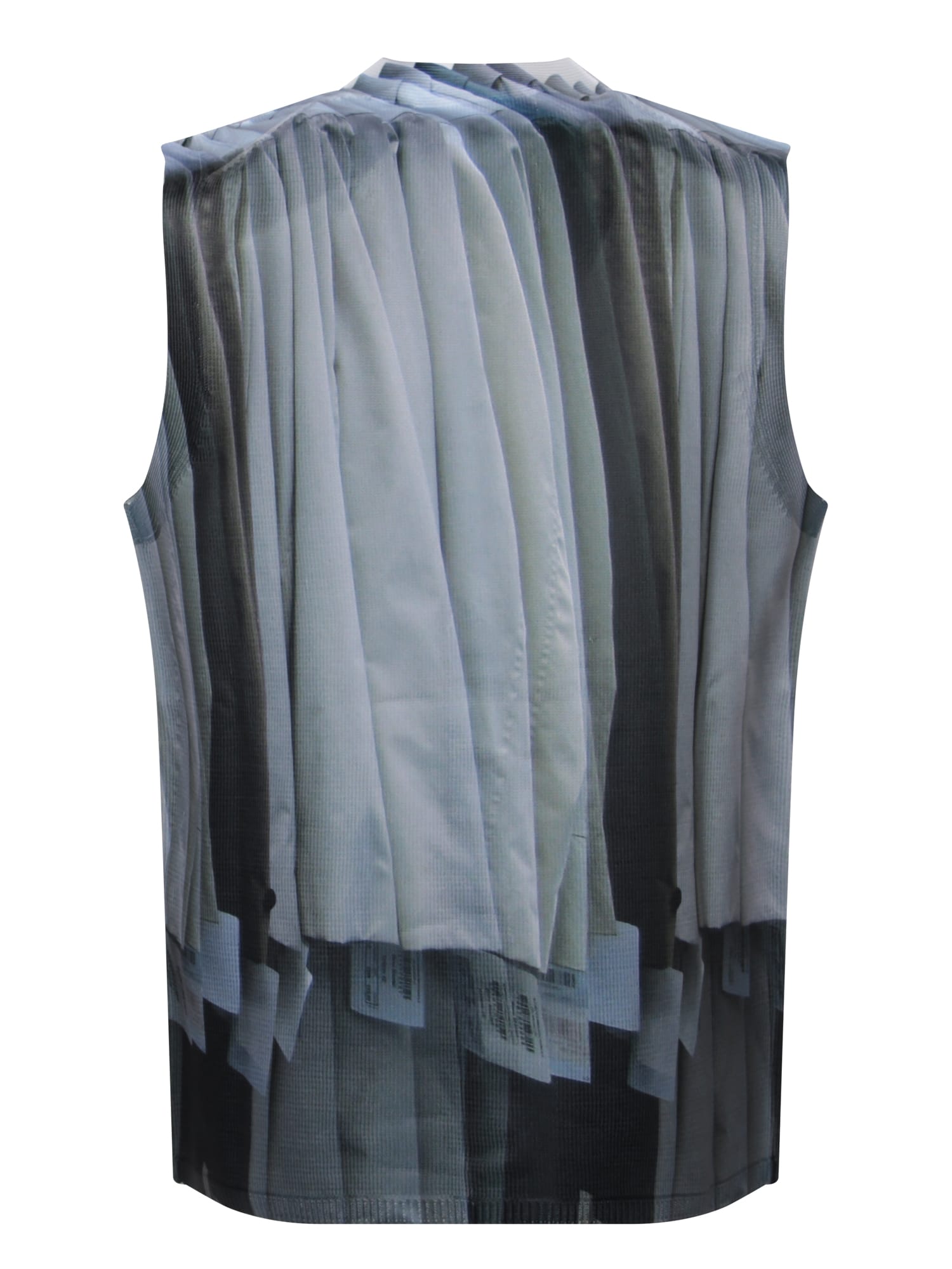 Shop Comme Des Garçons Homme Deux Grey Pleated Fabric Crewneck Sweater In White
