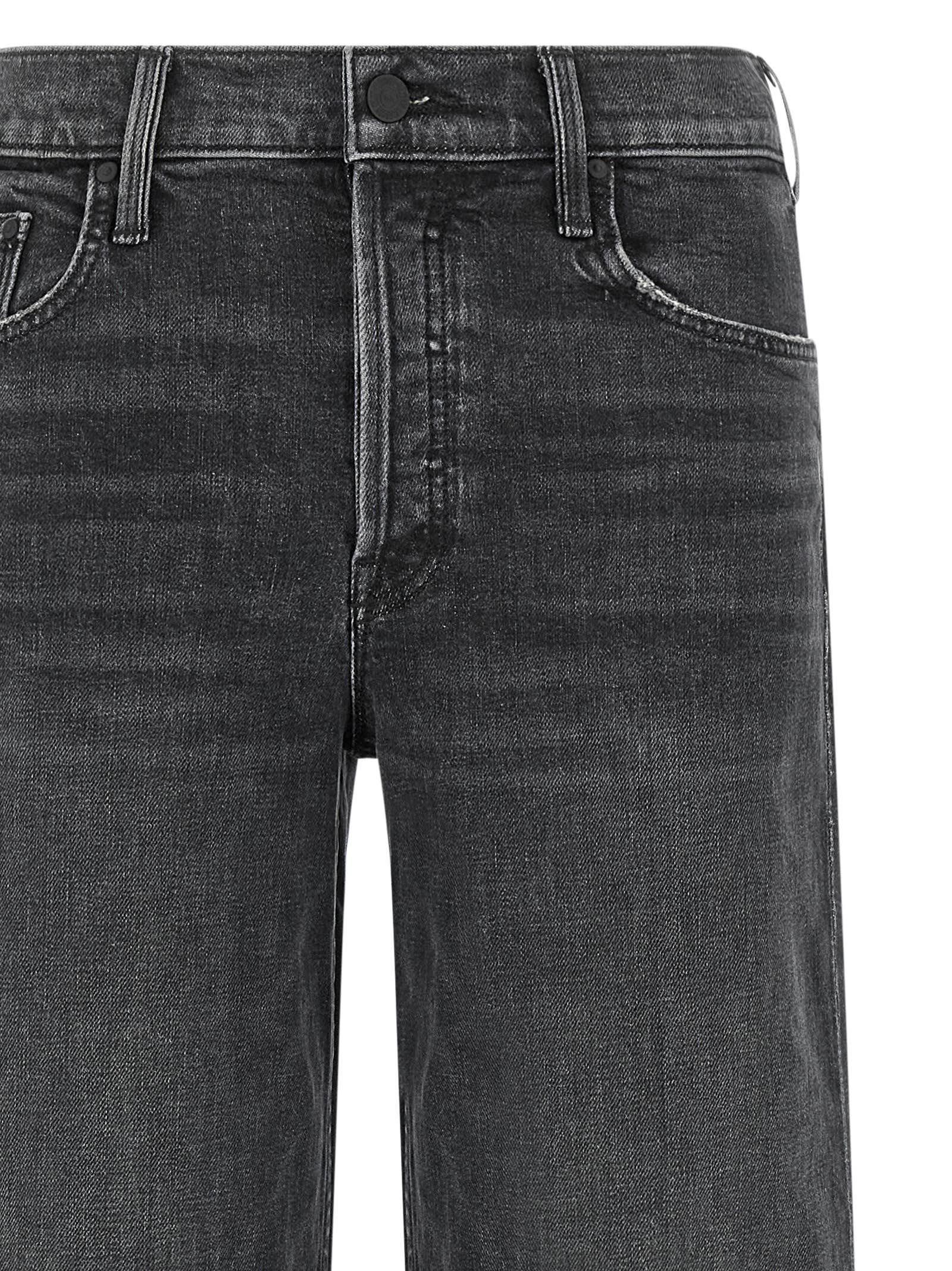 Mother Smoothie Sneak Denim Pants In Black