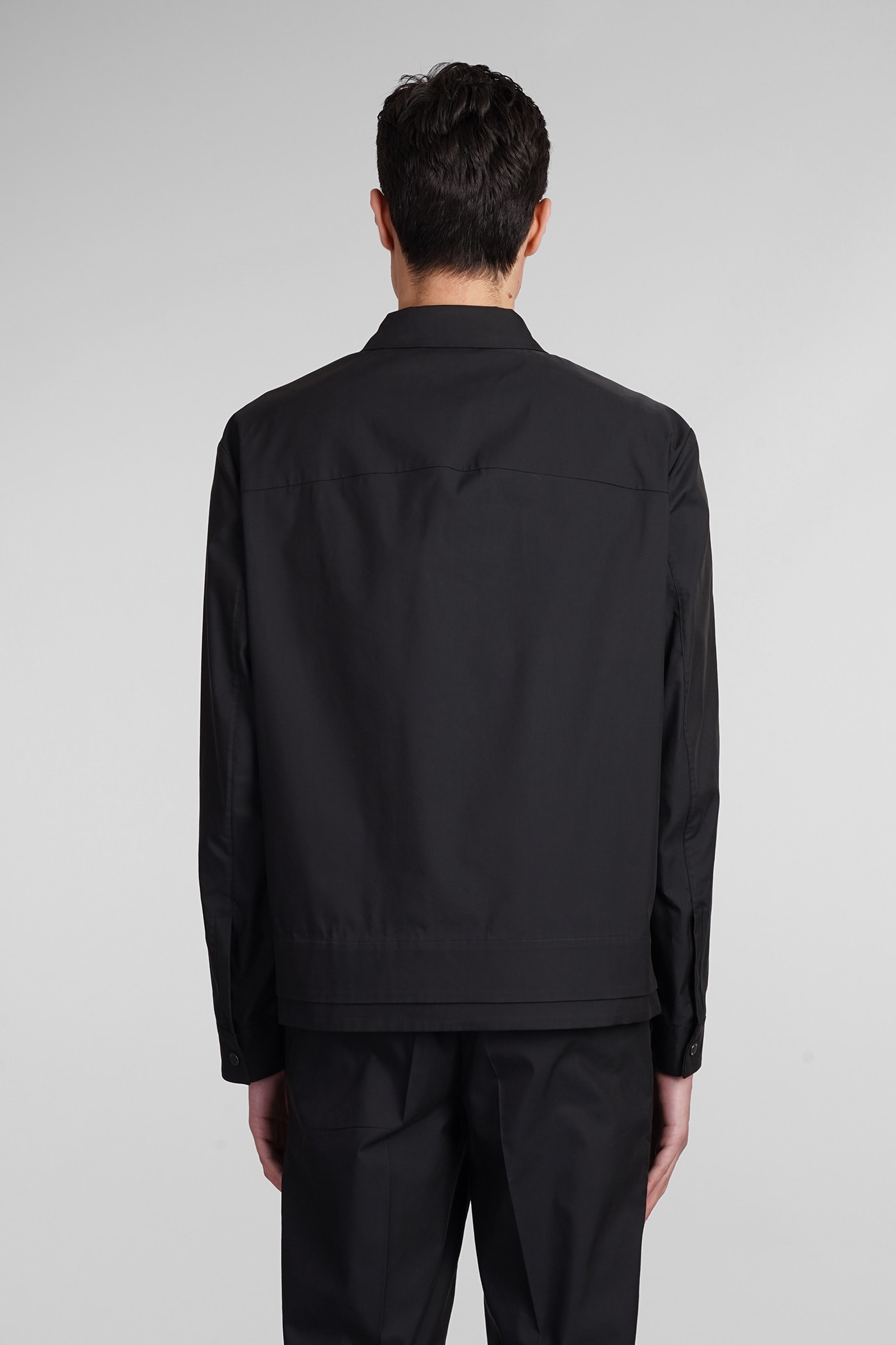 Shop Neil Barrett Casual Jacket In Black Cotton