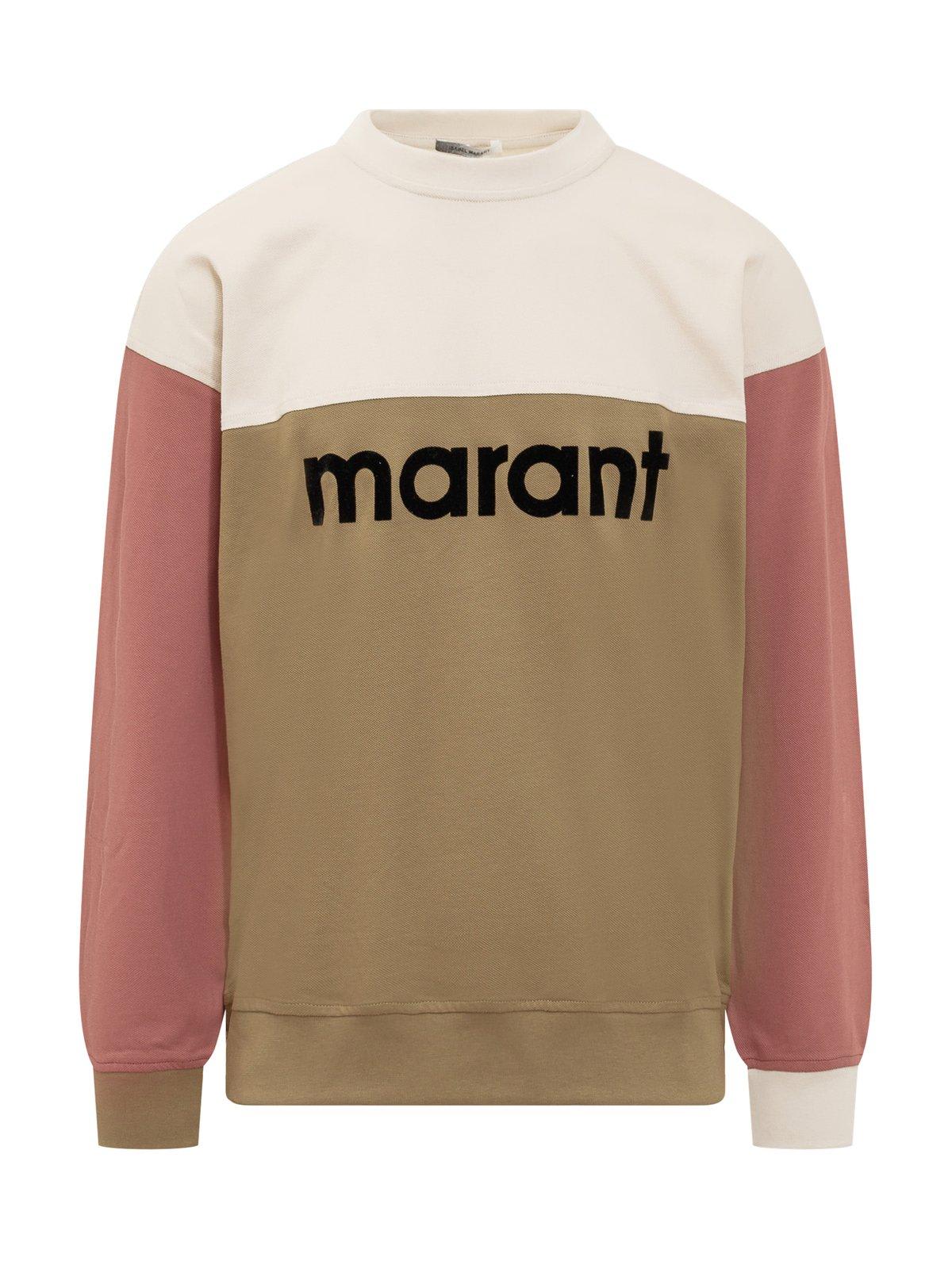 Isabel Marant Logo Printed Colour-block Sweatshirt