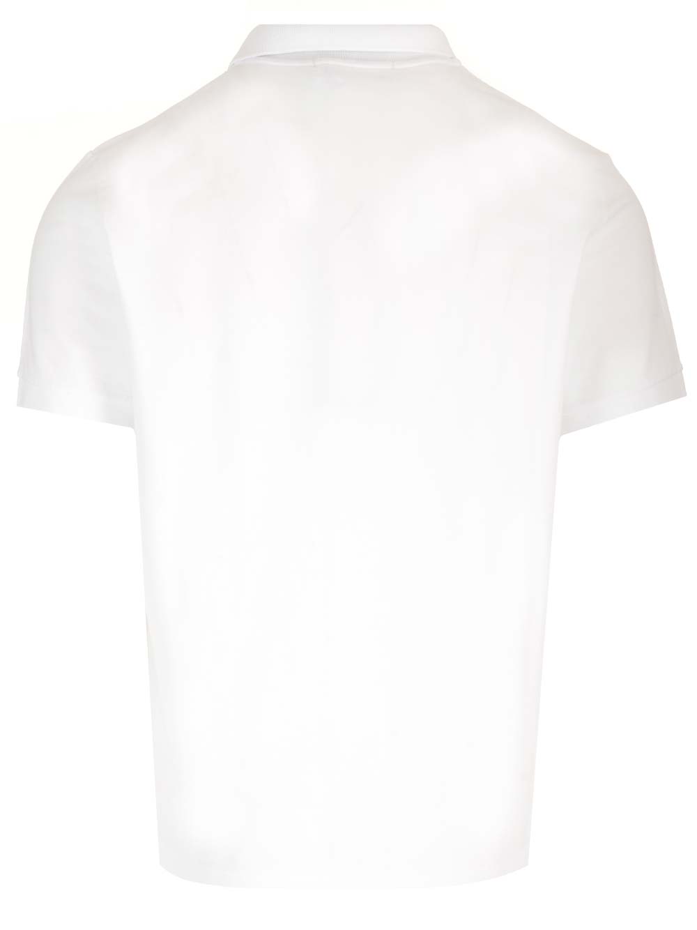 Shop Stone Island Polo Shirt Slim Fit In Bianco
