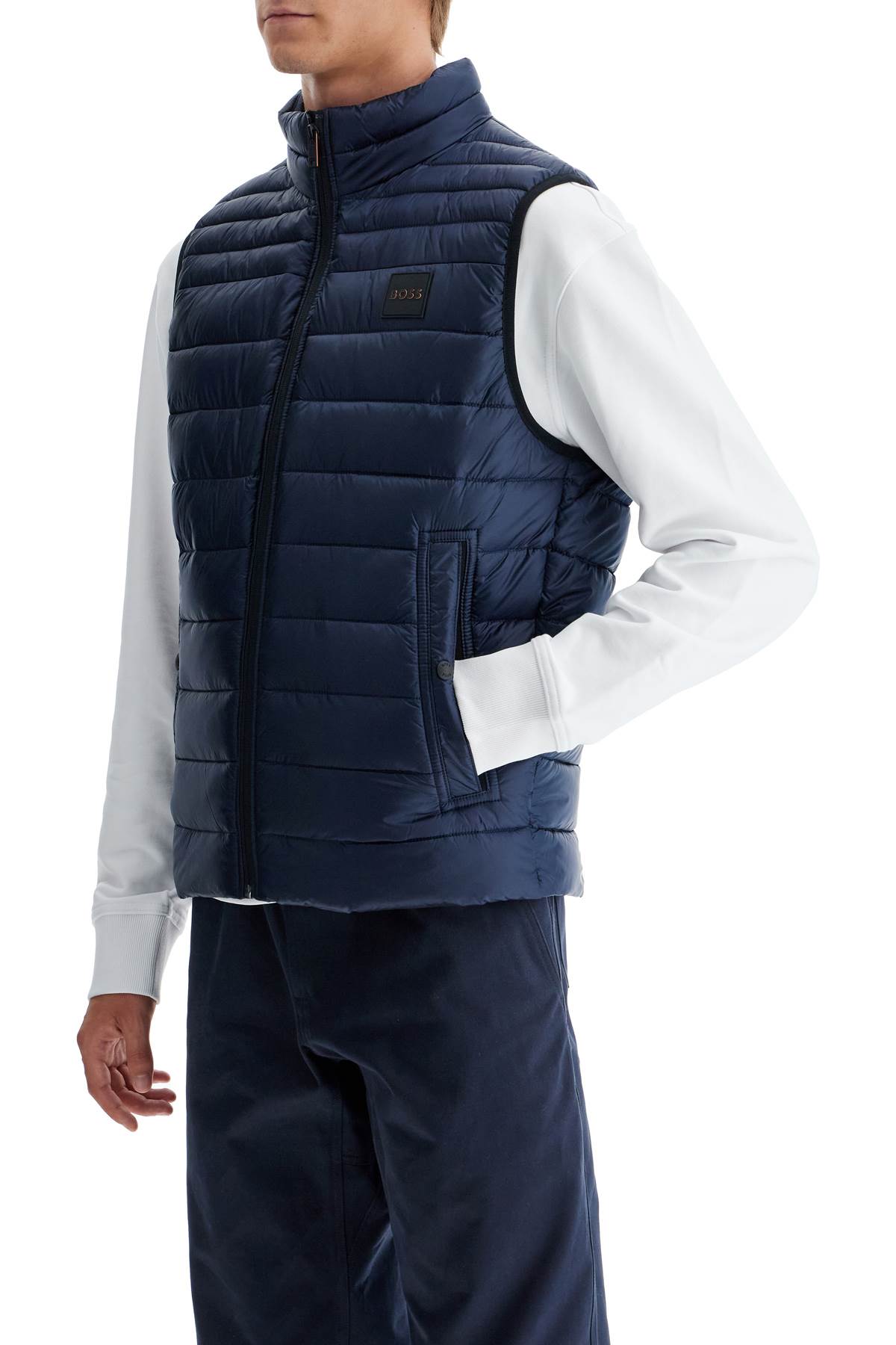 Shop Hugo Boss Quilted Oden In Dark Blue (blue)