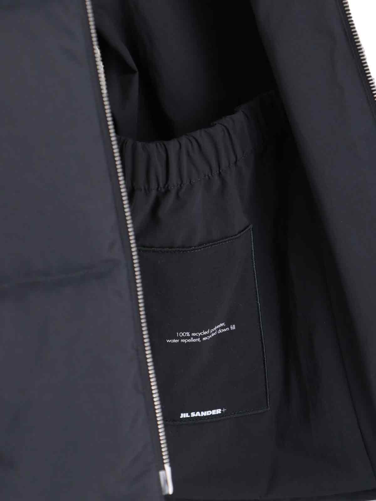 Shop Jil Sander Hooded Down Jacket In Black