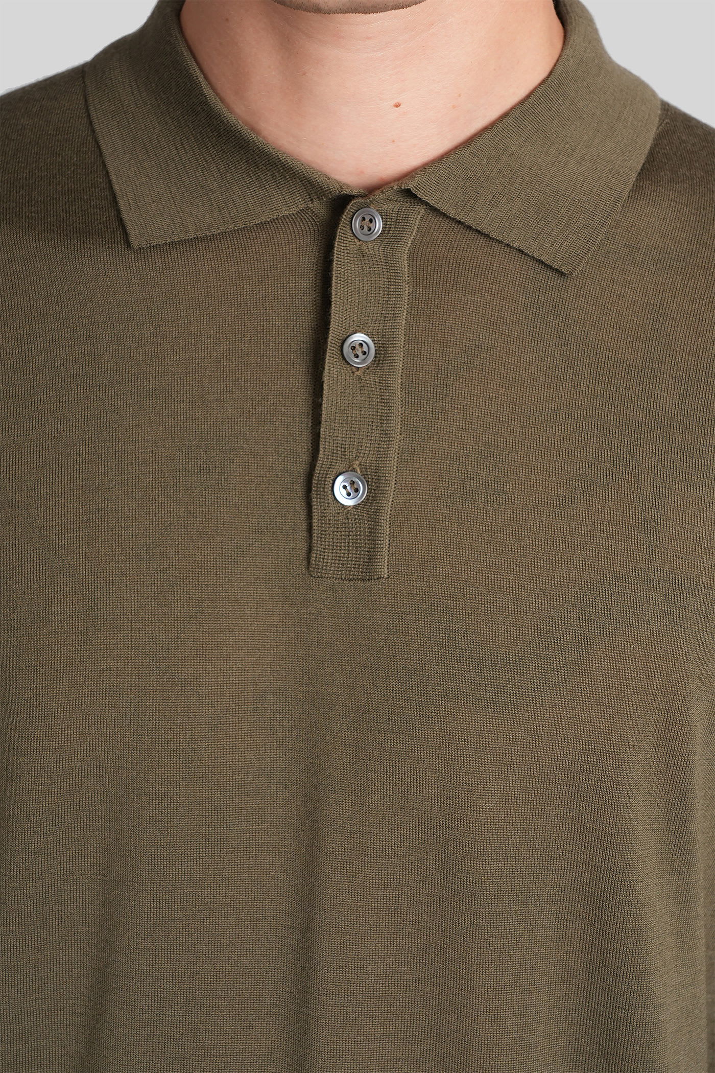 Barena Venezia Pevaron Polo In Green Wool In Brown