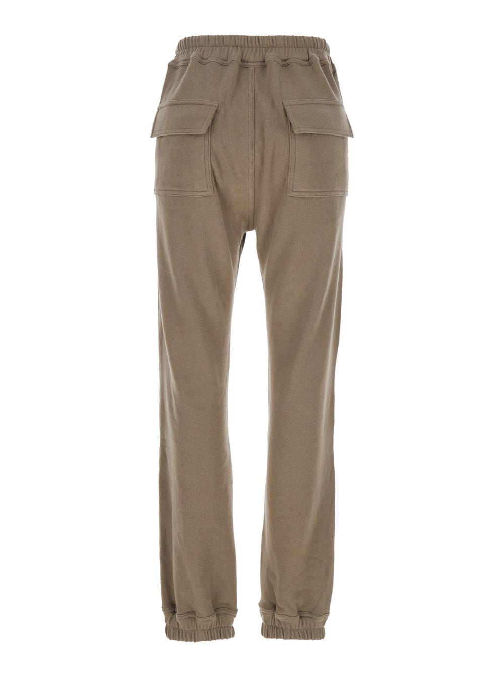Moncler Genius Beige Joggers With Elastic Drawstring Waist And Logo Patch On The Front In Cotton Woman