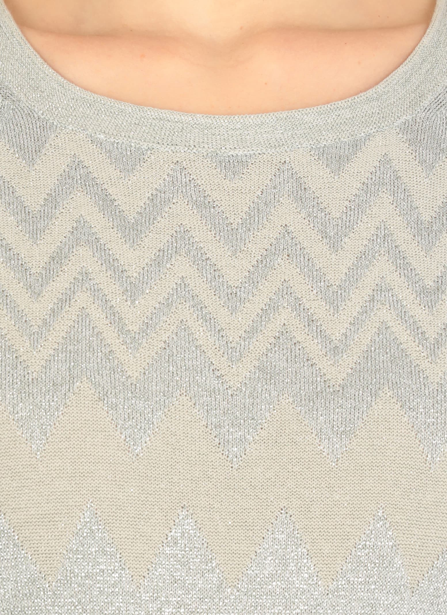 D Exterior D.exterior Zigzag Belted Dress In Multi